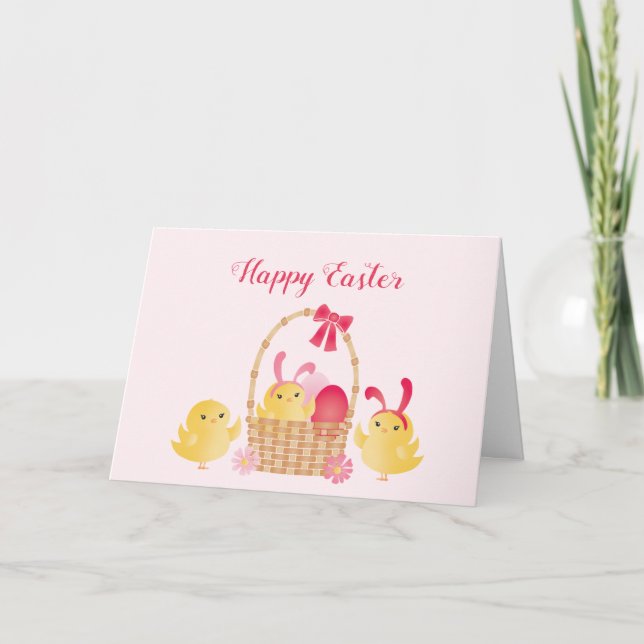 Tarjeta Chicas de Pascua Felices (Anverso)