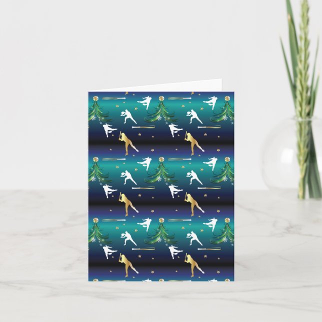 Tarjeta Chicas de sóftbol de béisbol Navidad (Anverso)