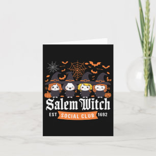 Tarjeta Chicas del Club Social Halloween Witch Est 1692