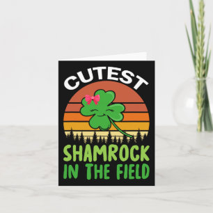 Tarjeta Chicas Del Día De San Patrón Niño Cutest Shamrock