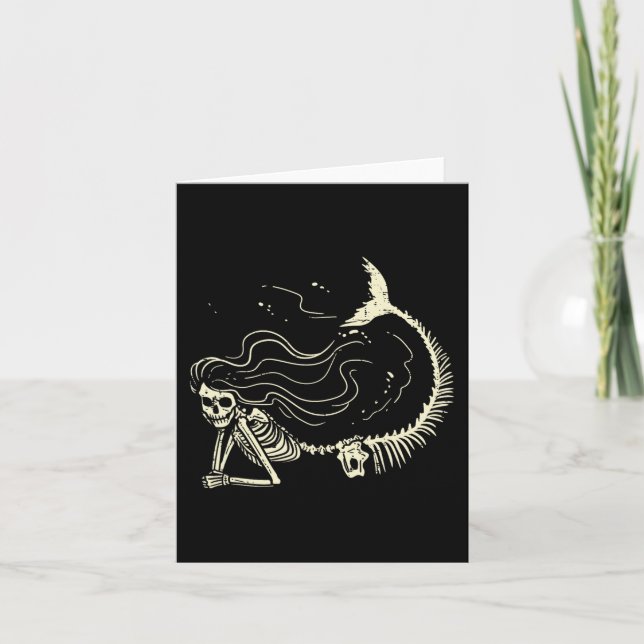 Tarjeta Chicas del disfraz de la sirena en Halloween (Anverso)