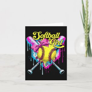 Tarjeta Chicas del Softball Drip Ice Cream Drip Chica Juve