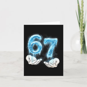 Tarjeta Chicas divertidas chicos 6 7 hielo meme seis siete