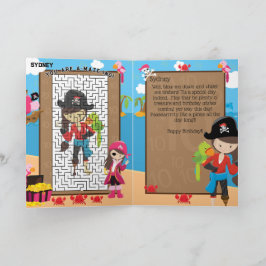 Tarjeta Chicas divertidas pirata eres un laberinto feliz c