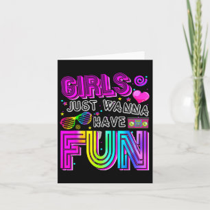 Tarjeta Chicas divertidos quieren divertirse sorprendentes
