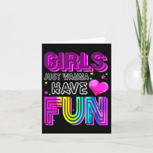 Tarjeta Chicas divertidos quieren divertirse sorprendentes