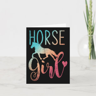 Tarjeta Chicas ecuestres de Chica de caballos regalan caba