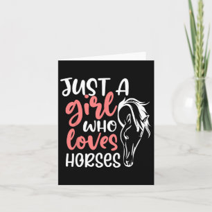 Tarjeta Chicas ecuestres de equitación de caballos Lover