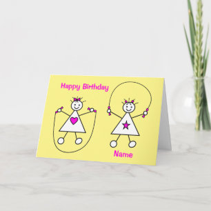 Tarjeta Chicas educados que se saltan el cumpleaños