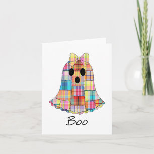 Tarjeta Chicas Fantasma colorido Halloween Madras Pl