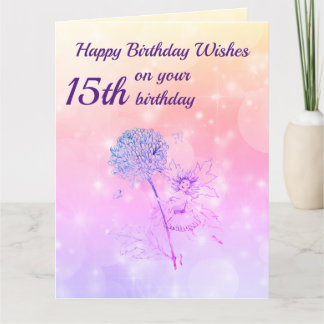 Tarjeta Chicas Feliz saludo de cumpleaños número 15