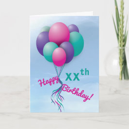 Tarjeta Chicas Fly Away Balloon Bundle Happy Birthday