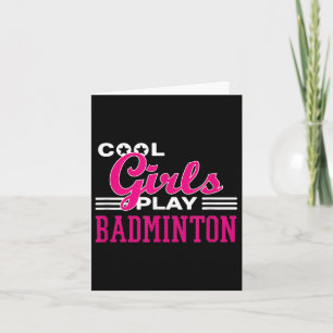 Tarjeta Chicas geniales juegan bádminton 