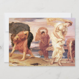 Tarjeta Chicas griegos recogiendo piedras