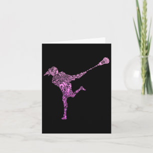 Tarjeta Chicas Juveniles de Lacrosse Niños Mujeres