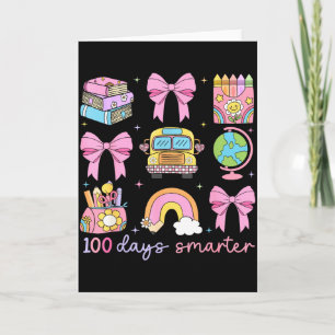 Tarjeta Chicas maestras más inteligentes de 100 días Niños