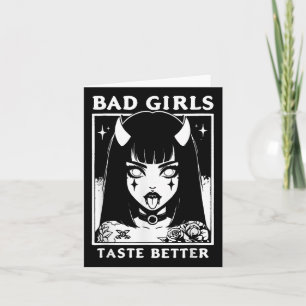Tarjeta Chicas Malas Vintage Saben Mejor Amantes de Tatuaj