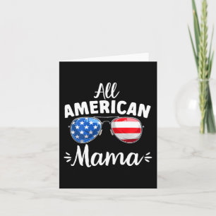 Tarjeta Chicas Mama totalmente americana 4 de julio 