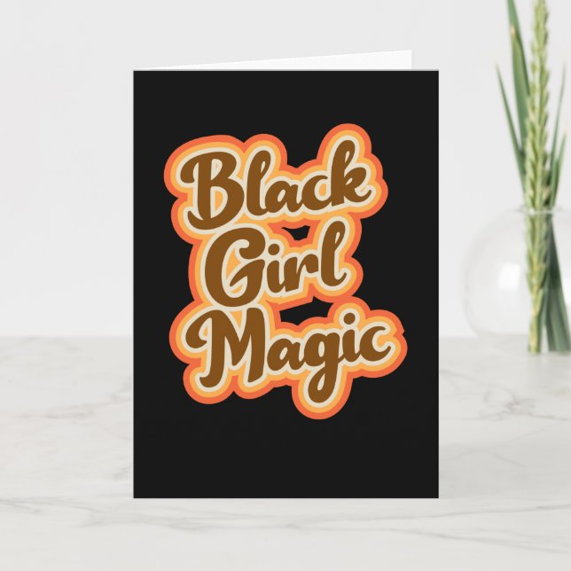Tarjeta Chicas Melanin de estilo de época Black Chica Magi (Anverso)