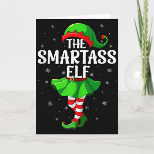 Tarjeta Chicas Mujeres Elfo Inteligente Navidad Elfo Squad
