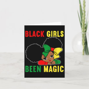 Tarjeta Chicas negros fueron Chicas mágicos Mes de histori