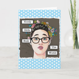 Tarjeta Chicas nerviosos dominan el mundo