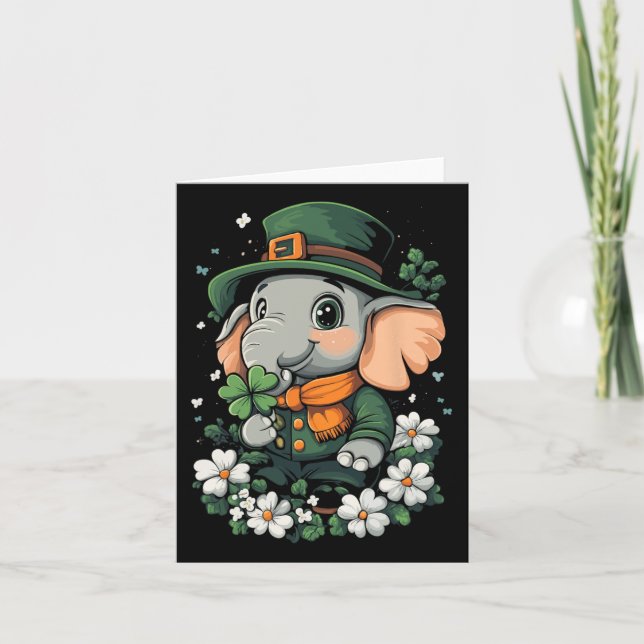 Tarjeta Chicas Niños Leprechaun St Patricks Da (Anverso)