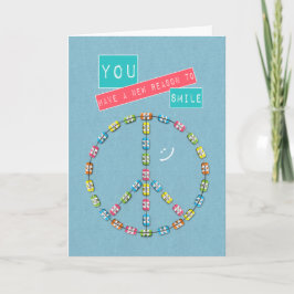 Tarjeta Chicas Nuevos Braces Felicitaciones Signo de Paz