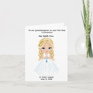 Tarjeta Chicas Personalizados Primero Santa Comunión