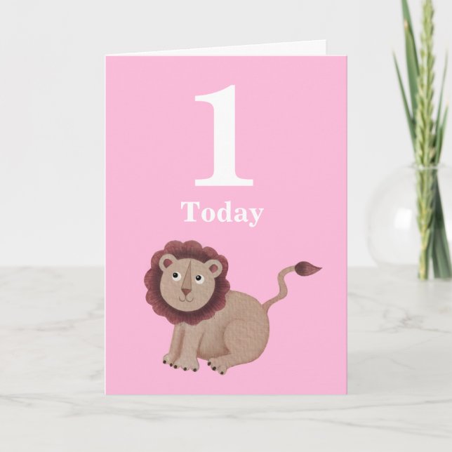 Tarjeta Chicas Pink Ist Birgle Animal Card (Anverso)