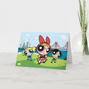 Tarjeta Chicas poderosos súper fuertes