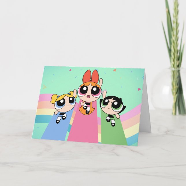 Tarjeta Chicas poderosos vuelan alto (Anverso)
