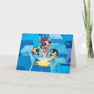 Tarjeta Chicas Powerpuff Lanzan Al Aire