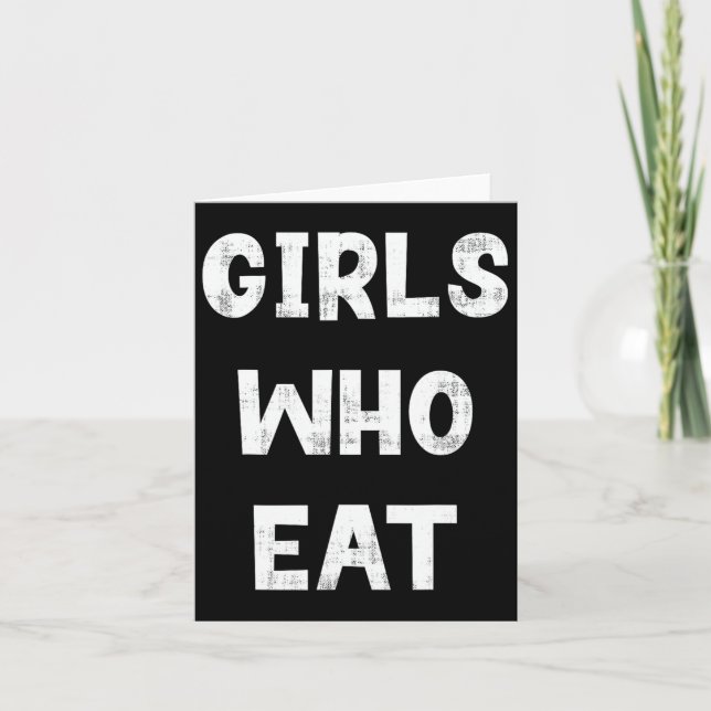 Tarjeta Chicas Que Comen Humor De Gimnasio Gracioso (Anverso)