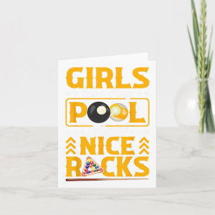 Tarjeta Chicas Que Juegan Al Piscina Tienen Bonitos Racks 