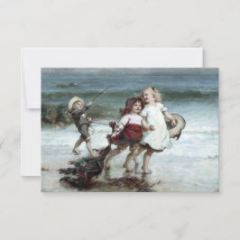 Tarjeta Chicas que pretenden ser caballos en la playa