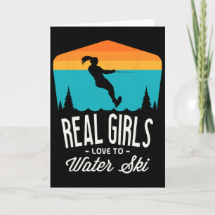 Tarjeta Chicas Reales Aman Esquiar En El Agua Esquiadora D