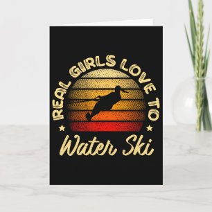 Tarjeta Chicas Reales Aman Esquiar En El Agua Esquiadora D