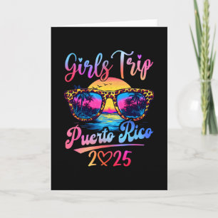 Tarjeta Chicas Retro Viaje a Puerto Rico 2025 Fin de Seman