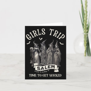 Tarjeta Chicas Retro Viaje a Salem 1692 Se Perdieron una B