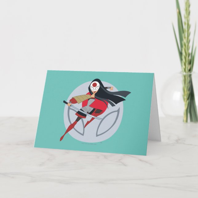 Tarjeta CHICAS Super Hero de DC Katana (Anverso)