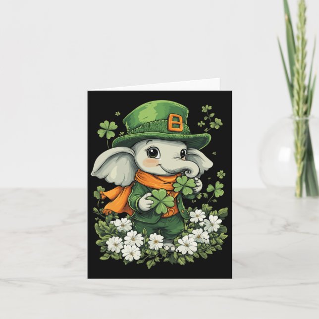 Tarjeta Chicas trébol Chicos Niños Leprechaun St Patricks  (Anverso)
