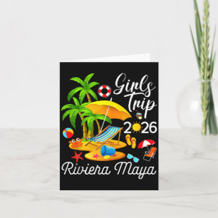 Tarjeta Chicas tropicales de verano en la playa de Riviera