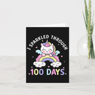Tarjeta Chicas Unicornio durante 100 días