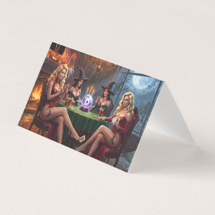 Tarjeta Chicas vampiro jugando póquer solo quieren diverti