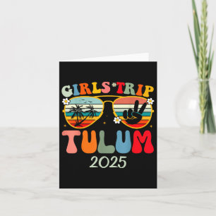 Tarjeta Chicas Viaje Tulum 2025 Verano Beach Weekend Vacat