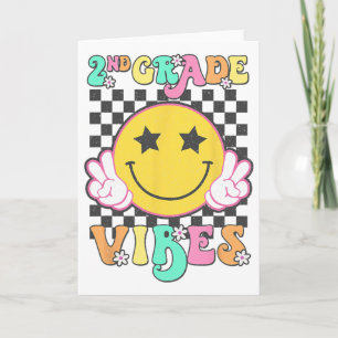 Tarjeta Chicas Vibraciones De 2do Grado Sonrisa Cara De Re