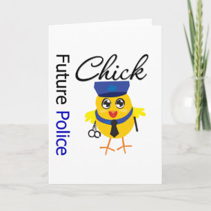 Tarjeta Chick de la policía futura