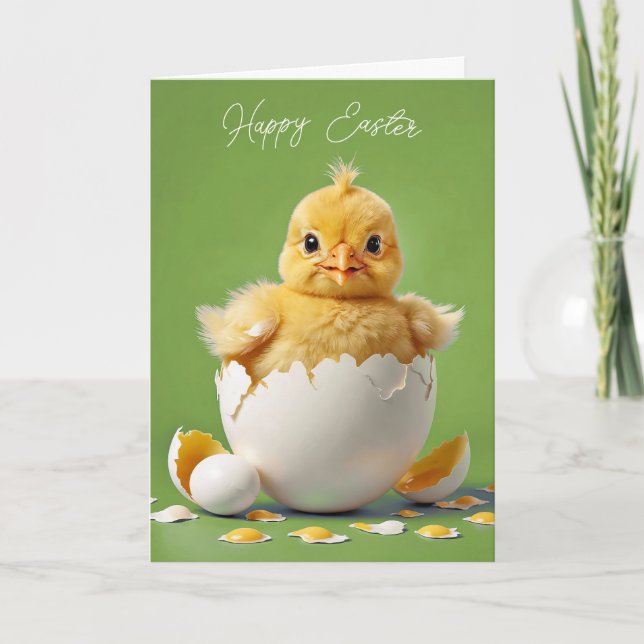 Tarjeta Chick de la primavera de Pascua (Anverso)