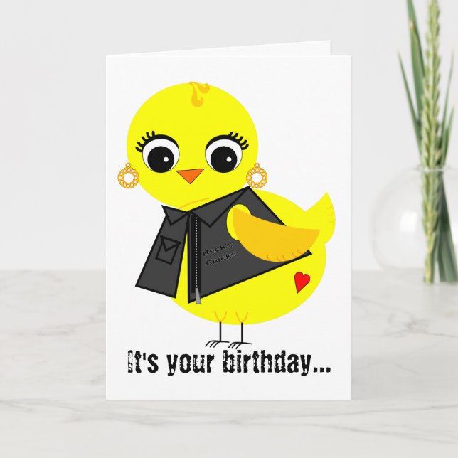 Tarjeta Chick de motociclista (Anverso)